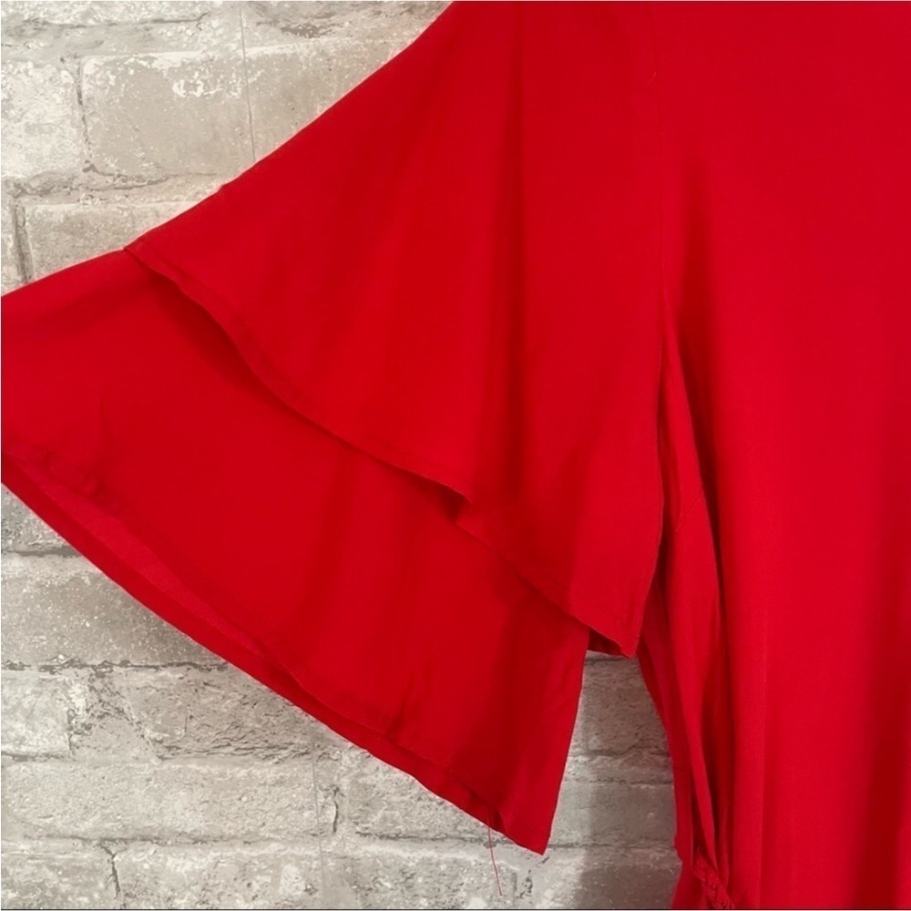 Love Riche Red Ruffle Dress - Picture 3 of 5